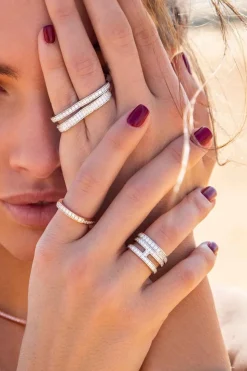APM Monaco Dainty Pave Ring- Rings