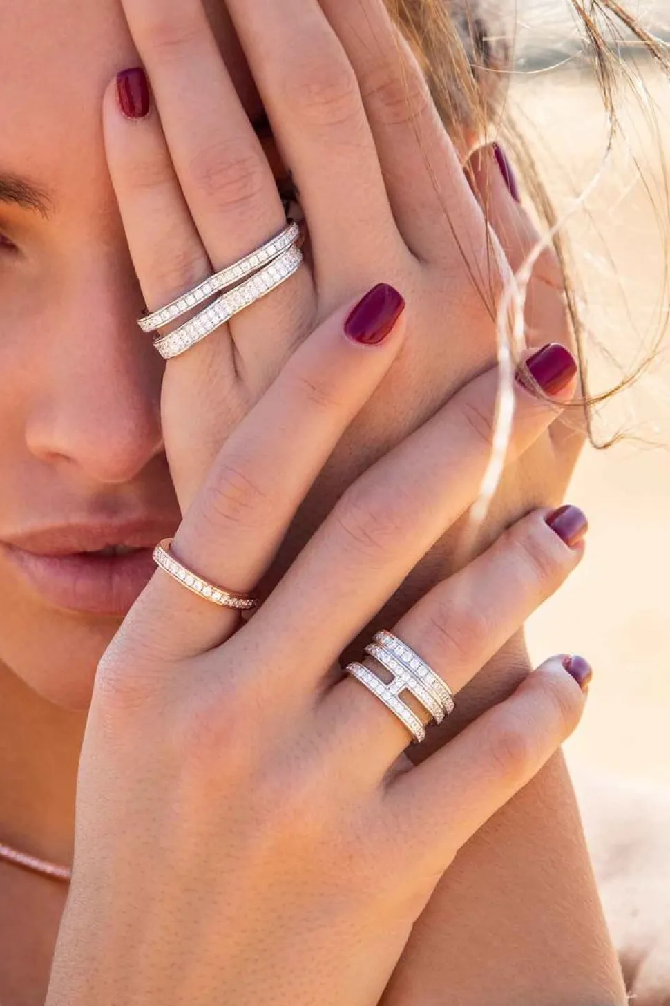 APM Monaco Dainty Pave Ring- Rings