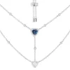 APM Monaco Double Chain Triangle Adjustable Necklace- Necklaces