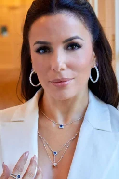 APM Monaco Double Chain Triangle Adjustable Necklace- Necklaces