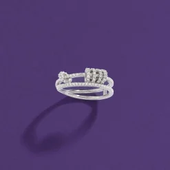 APM Monaco Double Ring With Sliding Hoops- Rings