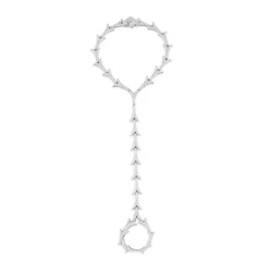 APM Monaco Dragon Tail Hand Bracelet With Ring- Bracelets