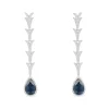 APM Monaco Drop Earrings With Blue Pear Stone- Earrings