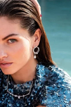 APM Monaco Earrings With Pear Stones- Earrings