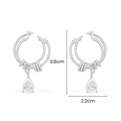 APM Monaco Earrings With Pear Stones- Earrings