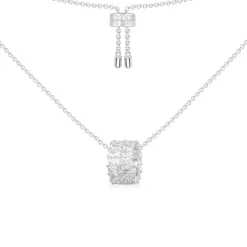APM Monaco Eclat Adjustable Necklace With Double Row Ring- Necklaces