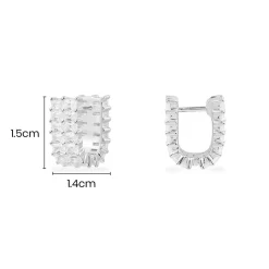 APM Monaco Eclat Double Row Hoop Earrings- Earrings