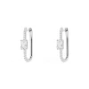 APM Monaco Eclat Pave Hoop Earrings- Earrings