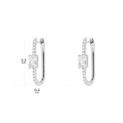 APM Monaco Eclat Pave Hoop Earrings- Earrings