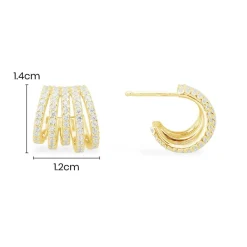 APM Monaco Five-Hoop Earrings- Earrings