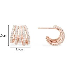 APM Monaco Five-Hoop Earrings- Earrings