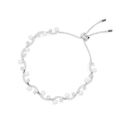 APM Monaco Flower Adjustable Bracelet With Pearls- Bracelets