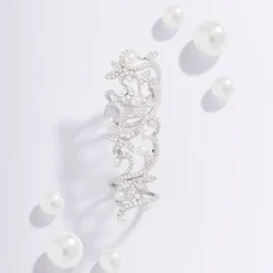 APM Monaco Flower Articulated Ring With Pearls- Rings