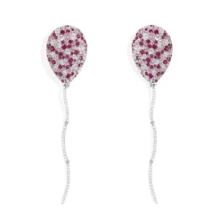 APM Monaco Fuchsia Balloon Drop Earrings- Earrings