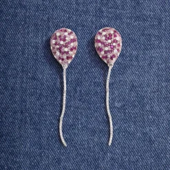 APM Monaco Fuchsia Balloon Drop Earrings- Earrings
