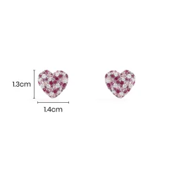 APM Monaco Fuchsia Heart Earrings- Earrings