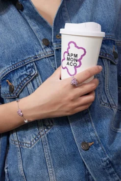APM Monaco Fuchsia Heart Ring- Rings
