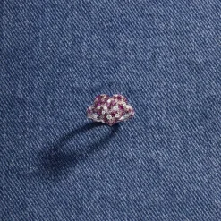 APM Monaco Fuchsia Heart Ring- Rings