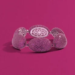 APM Monaco Fuchsia Oval Bracelet- Bracelets