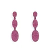 APM Monaco Fuchsia Oval Earrings- Earrings