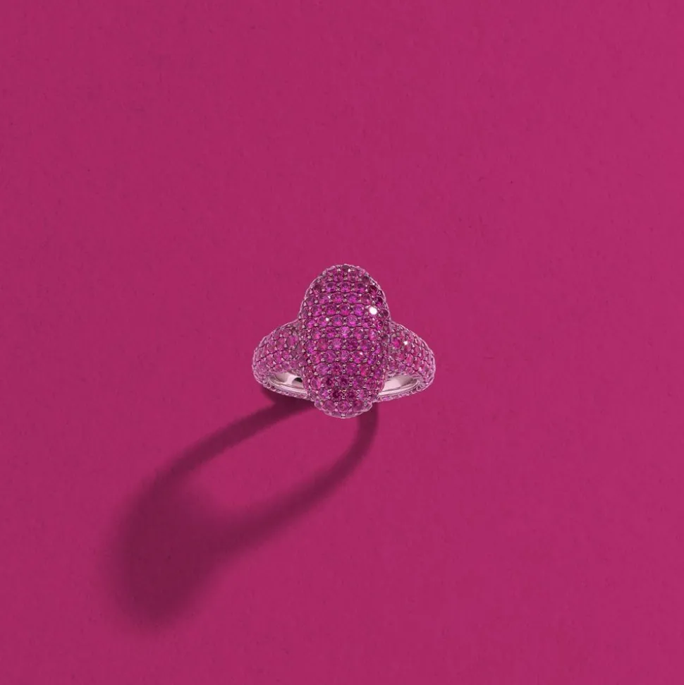 APM Monaco Fuchsia Oval Ring- Rings