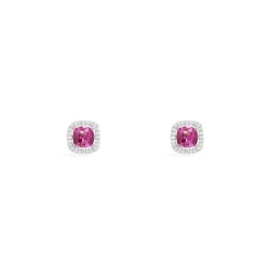 APM Monaco Fuchsia Square Stud Earrings- Earrings