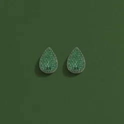 APM Monaco Green Drop Earrings- Earrings