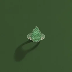APM Monaco Green Drop Ring- Rings