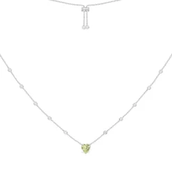 APM Monaco Green Heart Adjustable Necklace- Necklaces