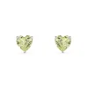 APM Monaco Green Heart Stud Earrings- Earrings