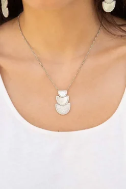 APM Monaco Half Moon Adjustable Necklace With Nacre- Necklaces