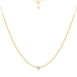 APM Monaco Heart Adjustable Necklace- Necklaces