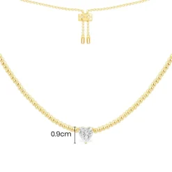 APM Monaco Heart Adjustable Necklace- Necklaces