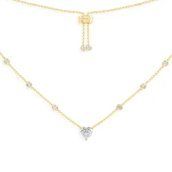 APM Monaco Heart Adjustable Necklace- Necklaces