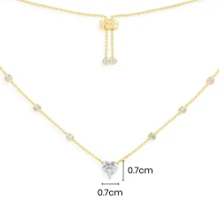 APM Monaco Heart Adjustable Necklace- Necklaces