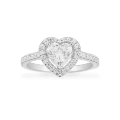 APM Monaco Heart Pave Ring- Rings