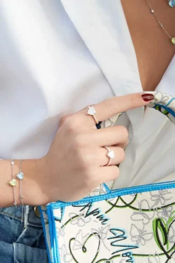 APM Monaco Heart Pave Ring- Rings