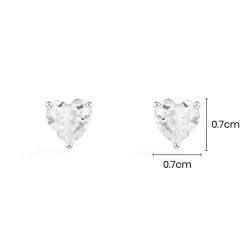 APM Monaco Heart Stud Earrings- Earrings