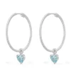 APM Monaco Hoop Earrings With Blue Heart- Earrings