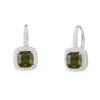APM Monaco Hoop Earrings With Khaki Square Stones- Earrings