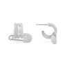 APM Monaco 3-Hoop Earrings With Safety Pins- Earrings