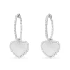 APM Monaco Hoop Earrings With White Nacre Heart- Earrings