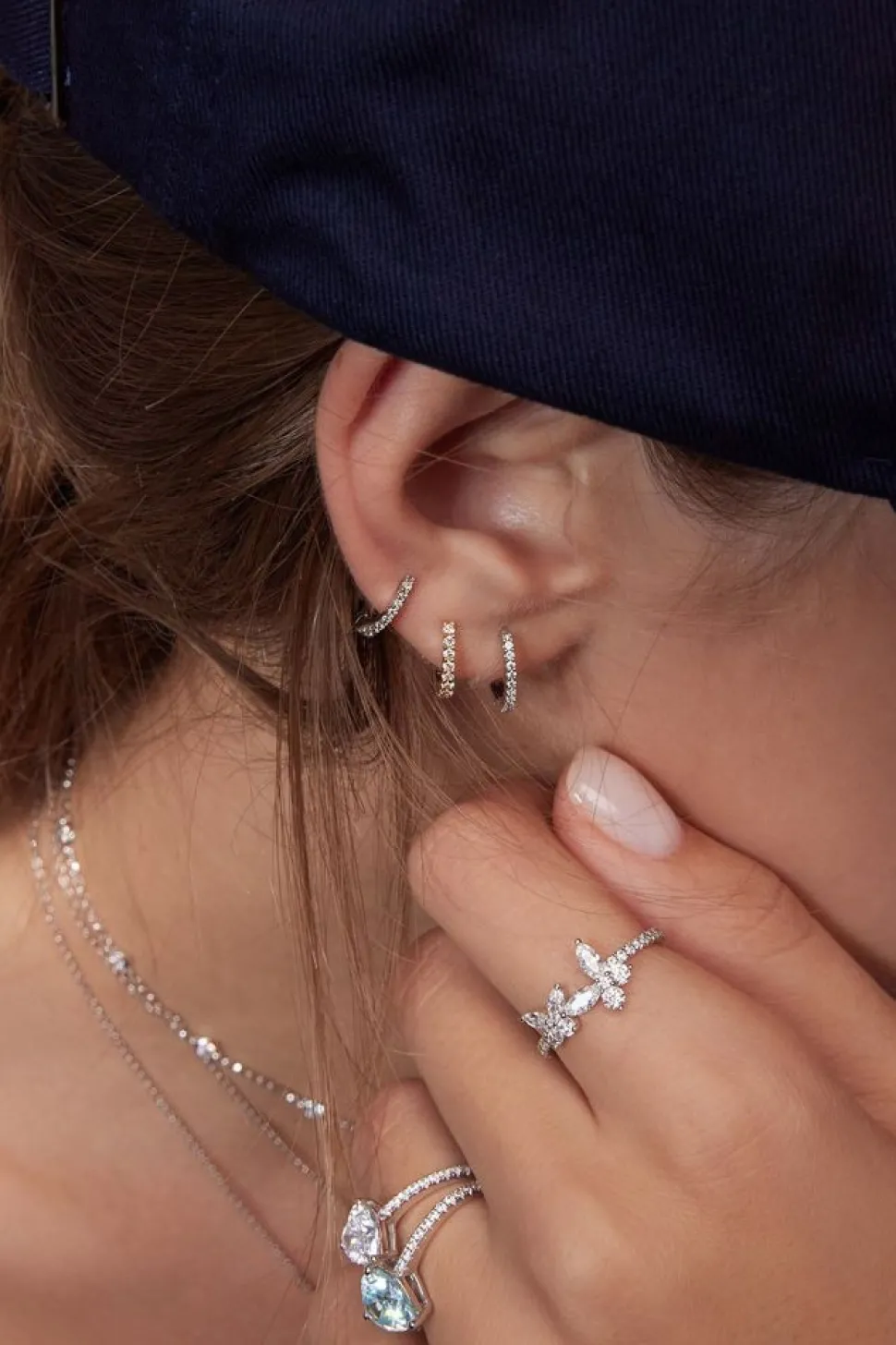 APM Monaco Huggie Earrings- Earrings