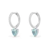 APM Monaco Huggie Earrings With Blue Heart- Earrings