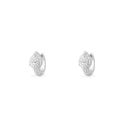 APM Monaco Huggie Earrings With White Pear Stones- Earrings