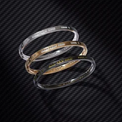 APM Monaco Khaki Bonheur Morse Code Bangle- Bracelets