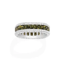 APM Monaco Khaki Pave Ring- Rings