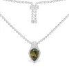 APM Monaco Khaki Pear Adjustable Necklace- Necklaces