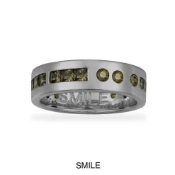 APM Monaco Khaki Smile Morse Code Ring- Rings