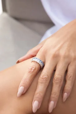 APM Monaco Lagoon Blue Square Ring- Rings